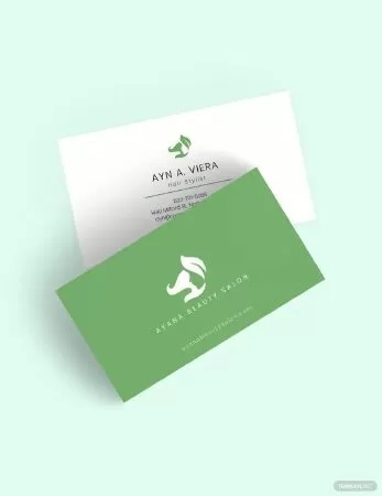 Natural Beauty Salon Business Card Template