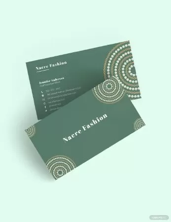 Nacre Fashion Business Card Template