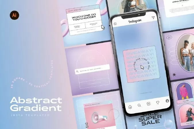 Abstract Gradient Instagram Templates