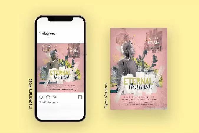 Abstract New Season Instagram Post + Flyer