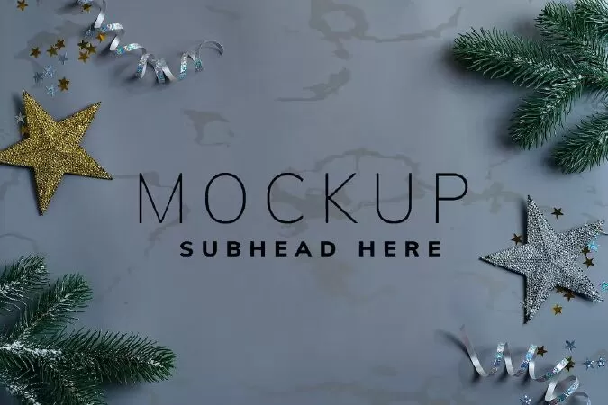 Black New Year Mockup