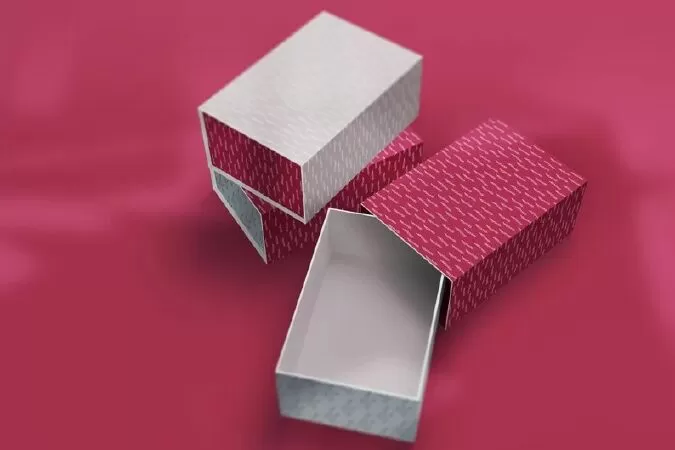 Sliding Rectangular Gift Box Mockup, Package Box Mockup, Packaging Mockup