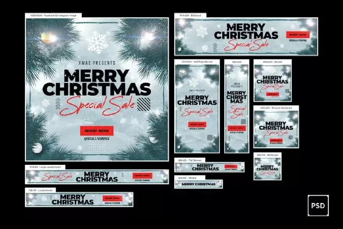 Merry Christmas Banners Ad