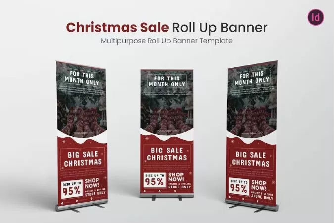 Christmas Sale Roll Up Banner