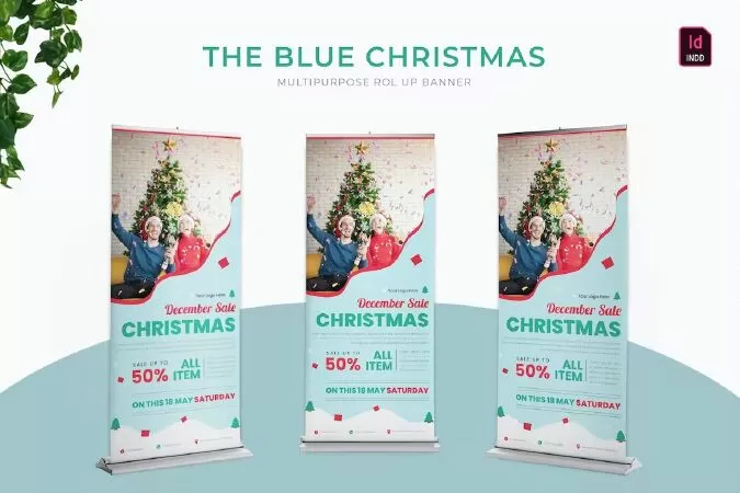 Blue Christmas | Roll Up Banner