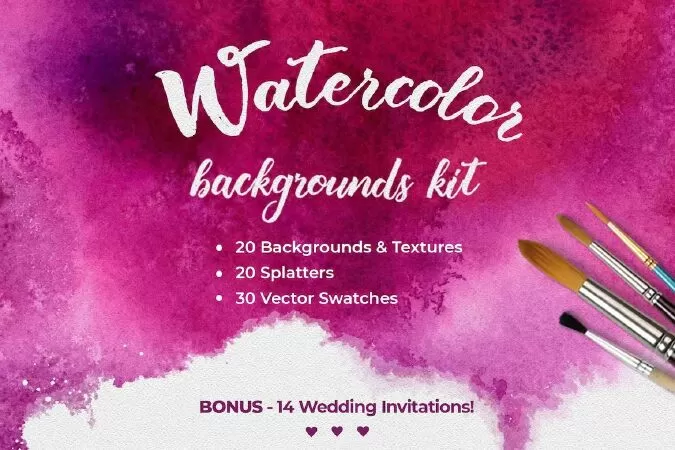 Watercolor Backgrounds Kit