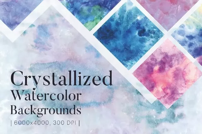 Crystallized Watercolor Backgrounds