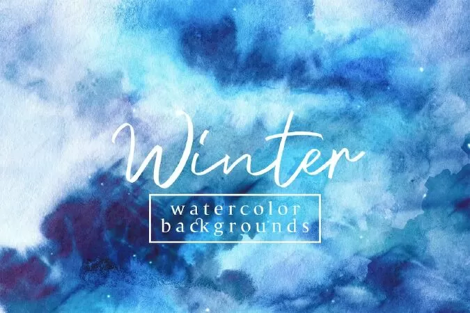 Winter Watercolor Backgrounds