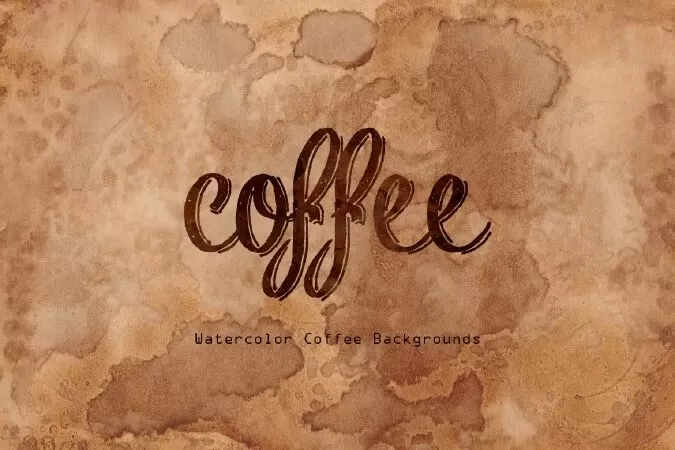 Watercolors Coffee Backgrounds