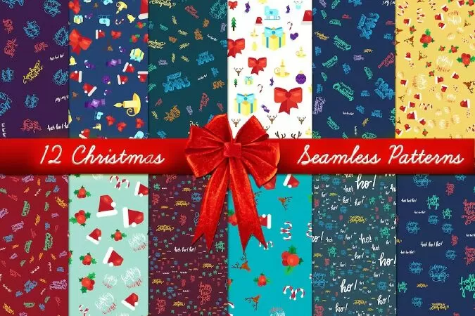 Christmas Seamless Patterns Set