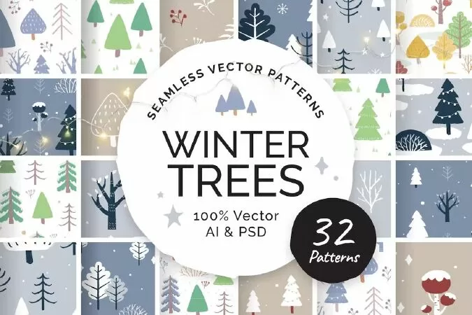 Winter Christmas Tree Patterns