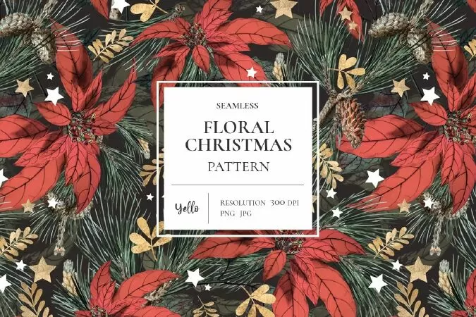 Floral Christmas Pattern