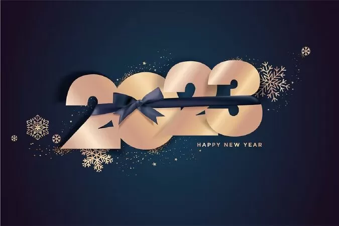 Happy New Year 2023 business greeting card
