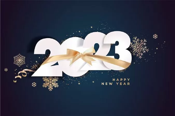 Business Happy New Year 2023 greeting card