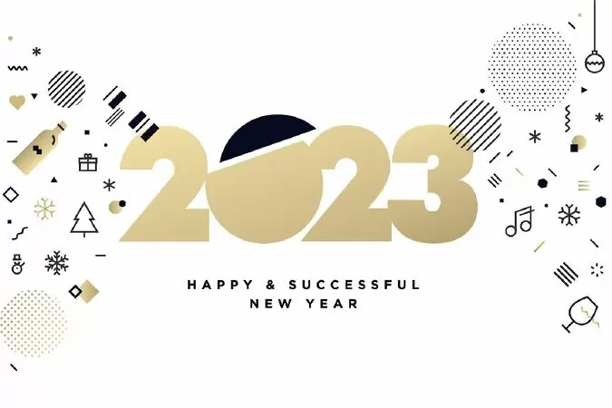 Business Happy New Year 2023 Greeting Card