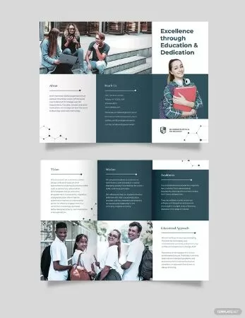 Free Modern Education Tri-Fold Brochure Template
