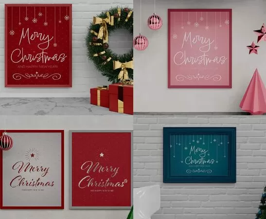 Christmas Frame Mockup