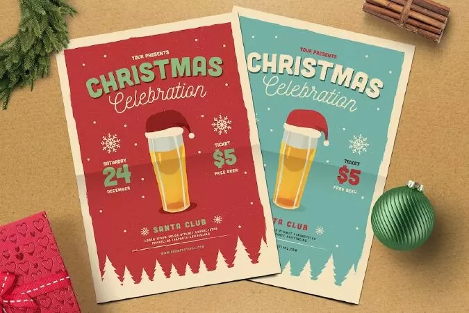 Christmas Beer Party Flyer