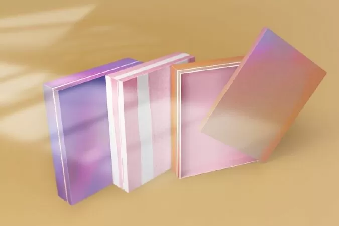 Luxury Square Paper Box Mockup With Removable Lid, Packaging Boxes Mockup, Package Box Mockup, Packaging Mockup