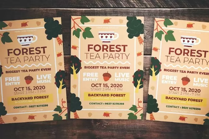 Forest Tea Party Flyer