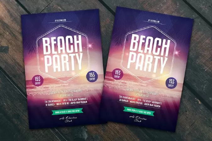 Beach Party Flyer Poster