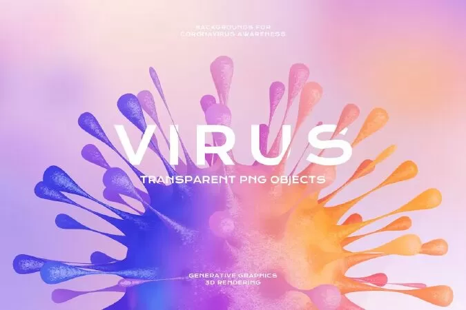 Transparent PNG Objects for Coronavirus Awareness