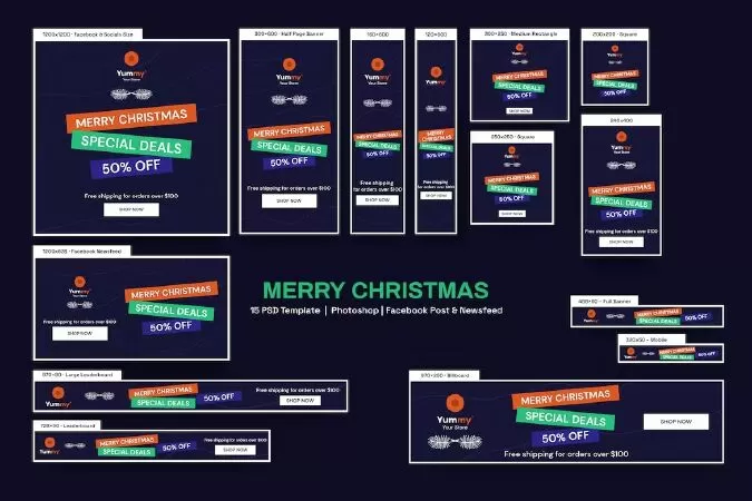 Merry Christmas Banners Ad 1