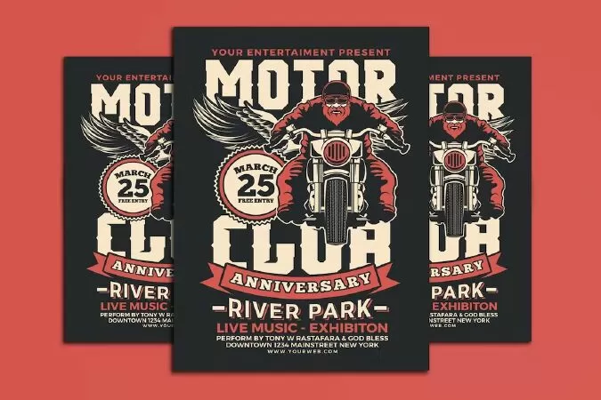 Motorcycle Club Event Flyer