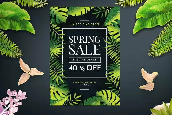 Tropical Spring Sales Flyer Template