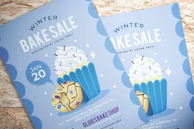 Bake Sale Winter Flyer