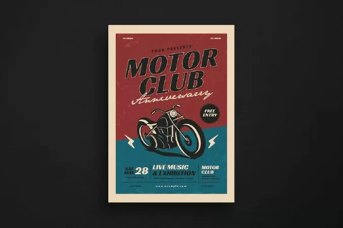 Motorclub Anniversary Flyer
