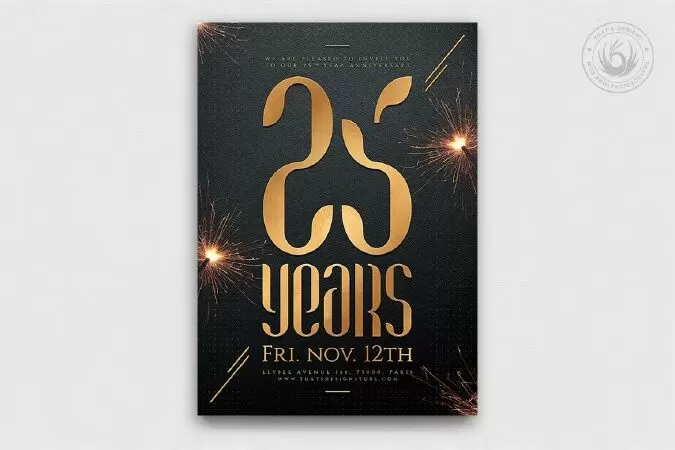 Birthday Anniversary Flyer Template