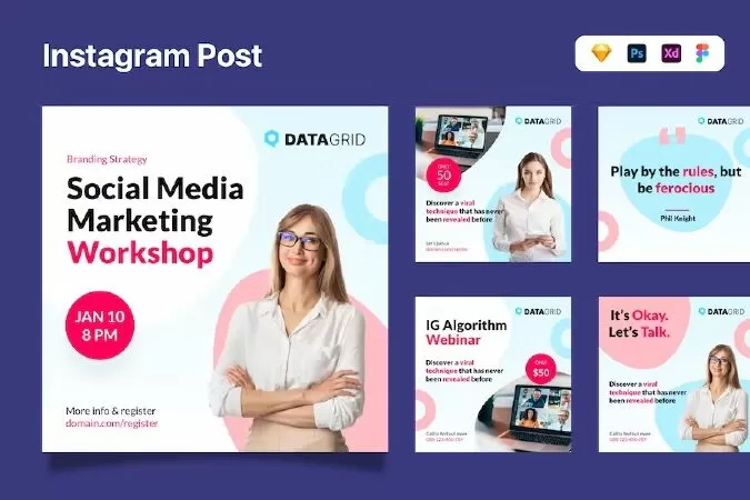 Instagram Marketing by templatesupply