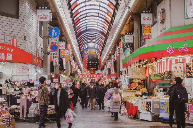 Shopping at Kuromon Market
