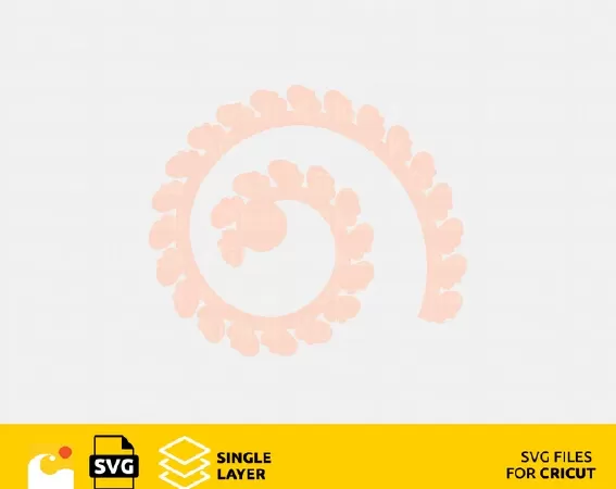 3D ROLLED FLOWERS SVG, 3D PAPER FLOWERS, ROLLED PAPER FLOWER SVG