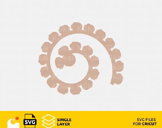 3D Rolled Flowers SVG, 3D Paper Flowers, Rolled Paper Flower SVG