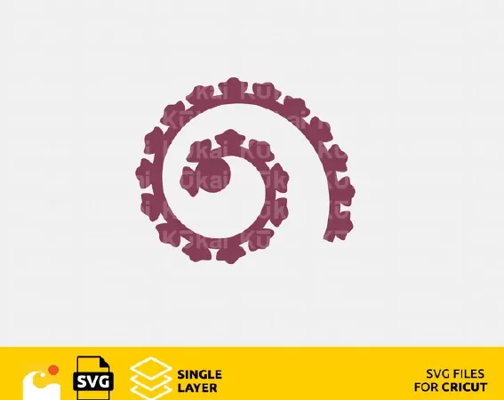 3D Rolled Flowers SVG, 3D Paper Flowers, Rolled Paper Flower SVG