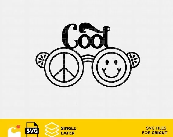 Good Vibes, Groovy Glasses svg design files for Cricut