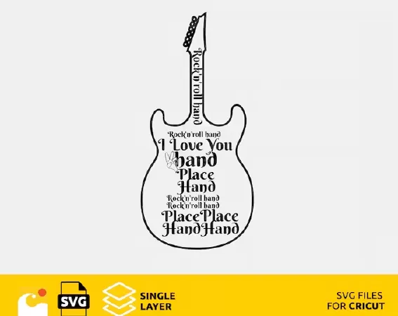 Rock'n'roll hand svg design files for Cricut