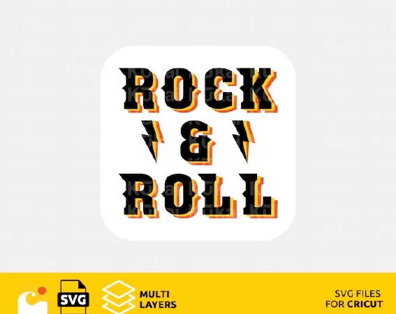 Rock and Roll svg design files for Cricut