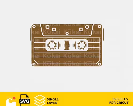 Retro Cassette Tape SVG design files for Cricut
