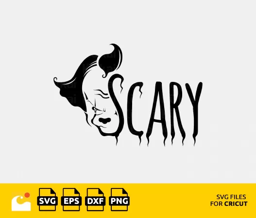 CREEPY CLOWN FACE SVG | HALLOWEEN DESIGN FOR DIY PROJECTS AND CRAFTS