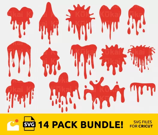 SPOOKY BLOOD DROP SVG FOR CRICUT AND SILHOUETTE - INSTANT DOWNLOAD
