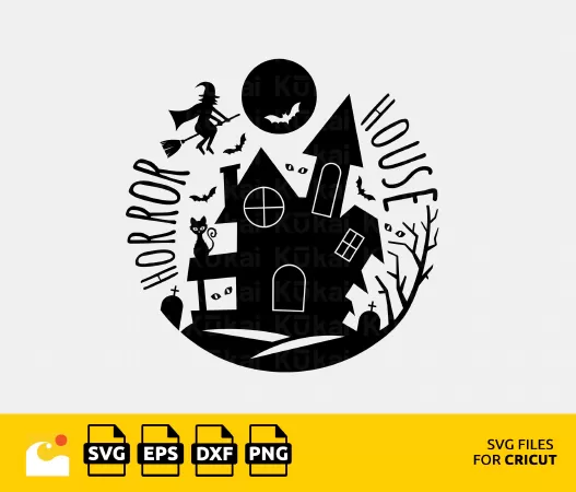 HAUNTED HOUSE ESSENTIALS: HALLOWEEN WITCH FLYING SVG CLIPART FOR SCARY DECOR AND MORE