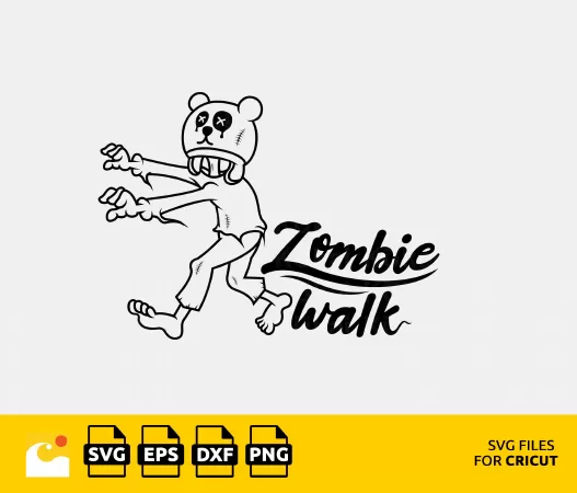 SPOOKTACULAR ZOMBIE WALK SVG FOR CRICUT PROJECTS - DOWNLOAD AND CREATE SCARY STICKERS, SHIRTS, AND CARDS!