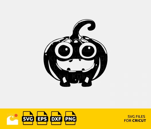 HALLOWEEN PUMPKIN MONSTER SVG FILE - CUTE CLIPART, CUT FILE, VECTOR