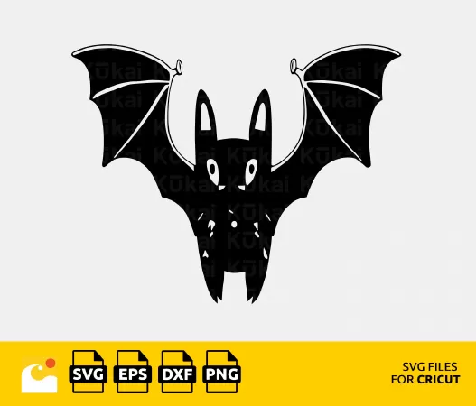 ADORABLE BAT SVG - HALLOWEEN CLIPART, CUT FILE, VECTOR