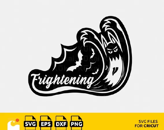 FRIGHTENING HALLOWEEN BAT SVG - INSTANT DOWNLOAD