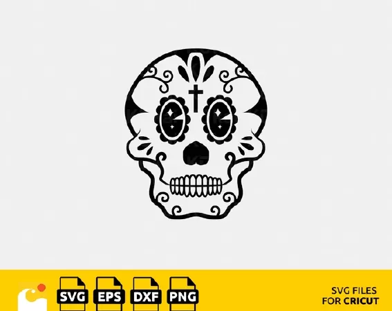 CREEPY HALLOWEEN SKULL SVG: INSTANT DOWNLOAD FOR HALLOWEEN-THEMED T-SHIRTS AND INVITATIONS