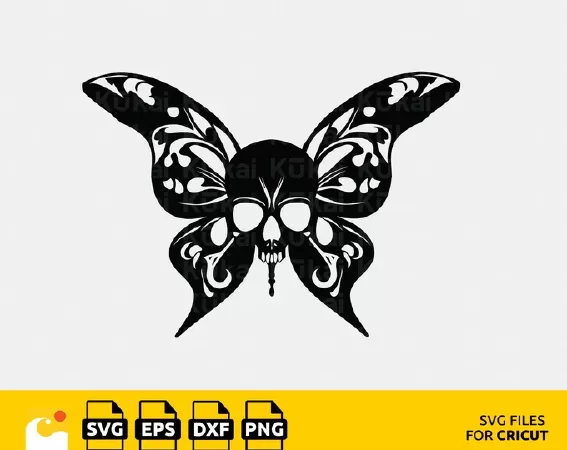 SKULL BUTTERFLY SVG | CREATIVE AND UNIQUE DESIGN FOR DIY PROJECTS